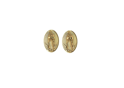 Gold Plated Mother Mary Earring